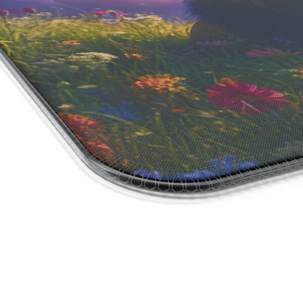 LED + wireless Charging Mouse Pad, Desk Mat, "Beth at Rest" Design, Tech Gift, Home Office Essentials Inspirational - Image 2
