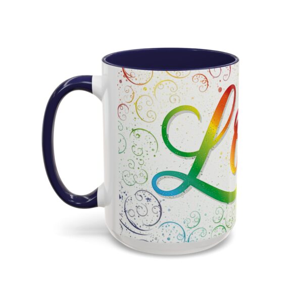 Our inspirational "Love" 'spirals' Ceramic Accent Coffee Mug Design is Perfect for Wedding Gifts, Inspirational Decor - Image 23