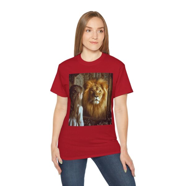 Our 'Lion in the Mirror' Inspirational Design Christian Faith Apparel Unisex Cotton T-Shirt Vintage, Lion of Judah and Aslan-Inspired Gift - Image 30