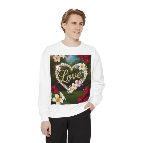 Sweatshirt Unisex Inspirational-With Our Beautiful "Love" 'Diamond Ring Heart' Faith Gospel Apparel Unisex Jumper, Religious Gift, Comfort Wear Philippians 4:8 - Image 7