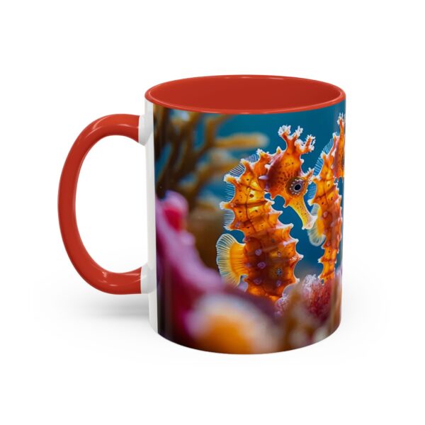 Our 'Seahorses' design Accent Coffee Mug, Perfect for Wedding Gifts, Inspirational Decor Beauty of God's Creation Tea Ceramic - Image 15