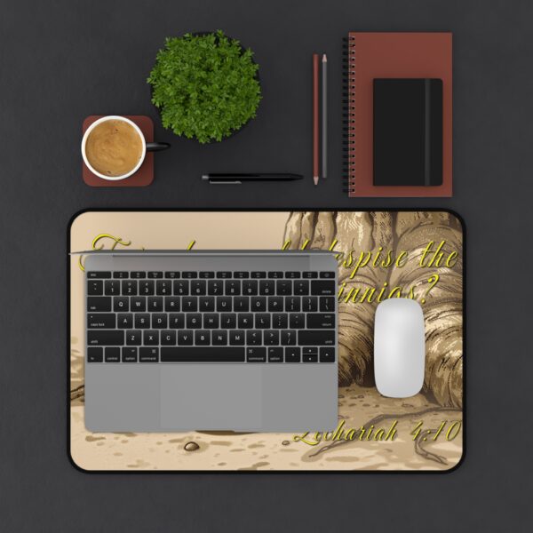 Inspirational Desk Mat with our inspirational 'Day of Small Beginnings' from Zech 4:10 Mouse Pad, Office Decor Desk Accessory, Gaming Pad, Computer Mat, Non-Slip - Image 8