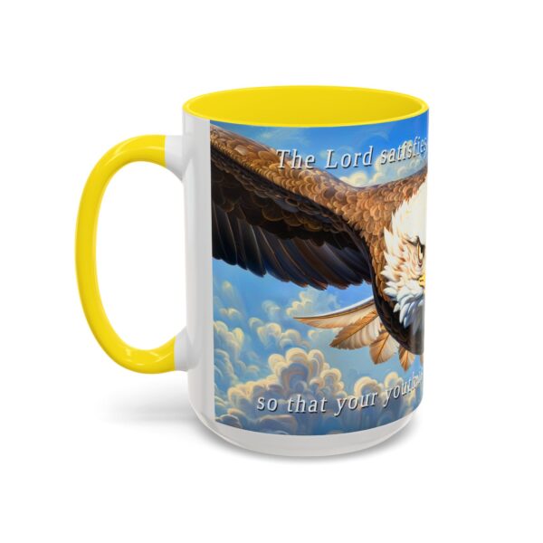 Our inspirational 'Soaring Eagle' and Psalm 103:5 'your youth is renewed like the eagles' design Ceramic Accent Coffee Mug Design is Perfect for Wedding Gifts, Inspirational Decor - Image 63