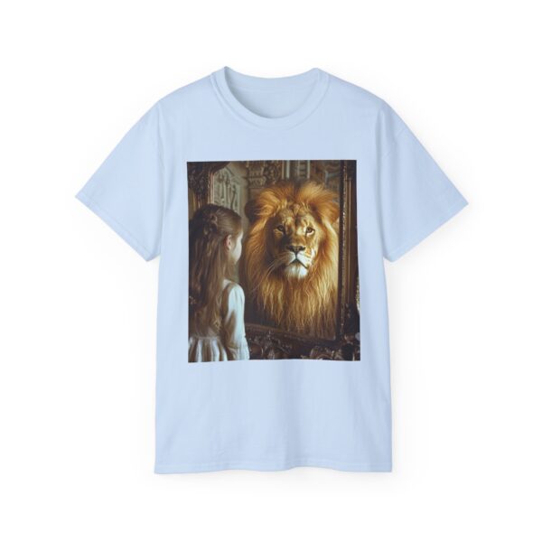 Our 'Lion in the Mirror' Inspirational Design Christian Faith Apparel Unisex Cotton T-Shirt Vintage, Lion of Judah and Aslan-Inspired Gift - Image 17