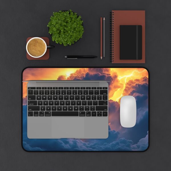 Inspirational Desk Mat 'Storm Light' - Mouse Pad, Office Decor Desk Accessory, Gaming Pad, Computer Mat, Non-Slip, Beauty of Nature - Image 2