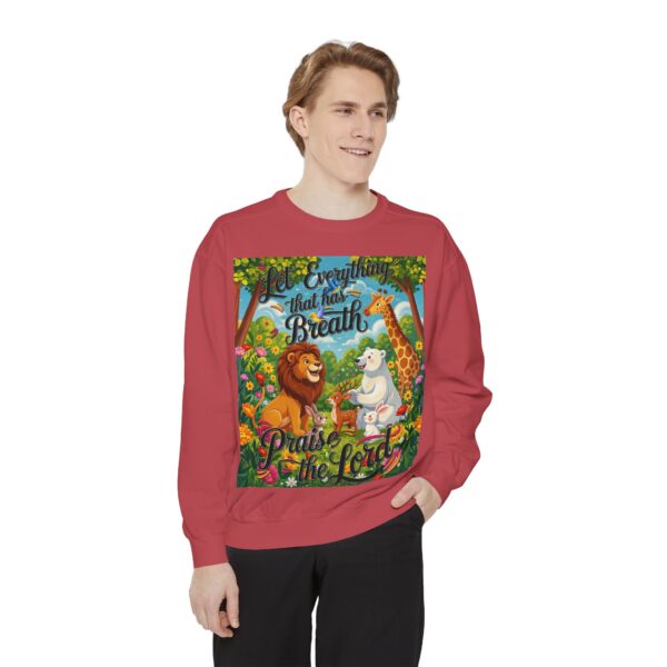 Sweatshirt Unisex with our inspirational "Let Everything that has Breath Praise the Lord!" Design! Faith Apparel Gospel Fashion Jumper, Pullover - Image 9