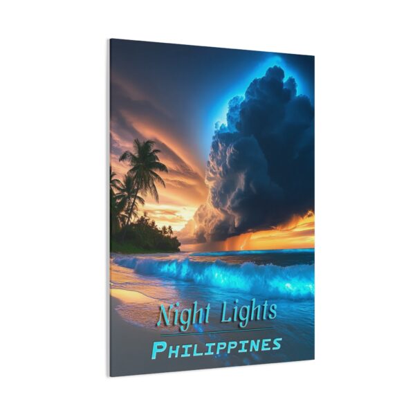 Inspirational matte Canvas Wall Art,  "Night Lights-Philippines" design! Beauty of Creation Tropical Beach Home Decor, Uplifting Artwork - Image 10