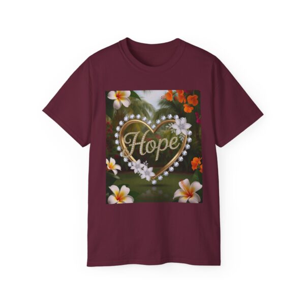 Our "Hope" Inspirational 'Diamond Ring Heart' Design Vintage Christian Faith Apparel Unisex Cotton T-Shirt, Thoughtful Quote, Philippians 4:8 - Image 11