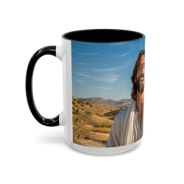 Our inspirational "Just Jesus" Ceramic Accent Coffee Mug Design is Perfect for Wedding Gifts, Inspirational Decor - Image 19