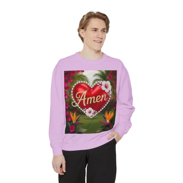 Sweatshirt Unisex Inspirational-With our beautiful "Amen" 'Solid Red Heart'- Faith Apparel, Unisex Top, Religious Gift, Comfort Wear, Church Event Style - Image 30