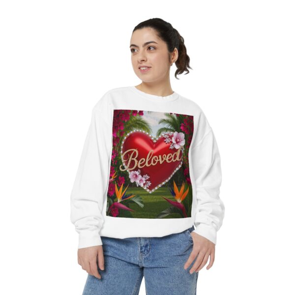 Sweatshirt Unisex Inspirational-Our "Beloved" 'Solid Red Heart' design! Christian Virtues Uplifting Faith-Based Apparel Gospel Comfort - Image 5