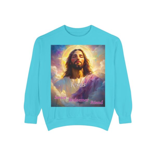 Sweatshirt Unisex our inspirational 'Jesus: Savior, Redeemer, Friend' design! Faith Apparel Gospel Fashion Jumper, Pullover - Image 26