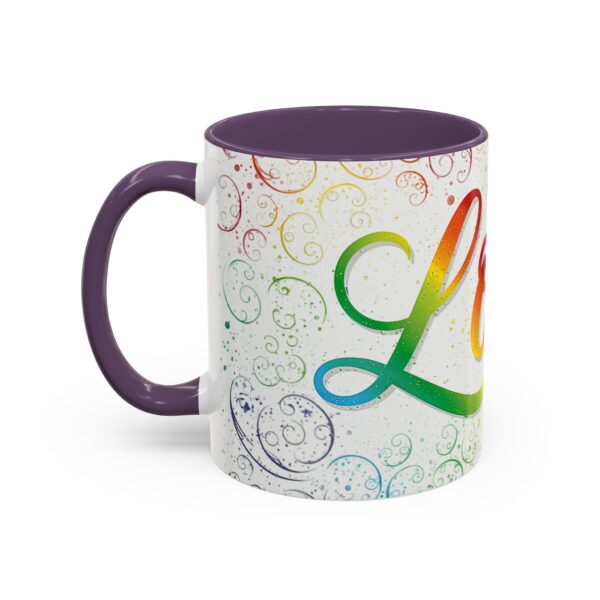 Our inspirational "Love" 'spirals' Ceramic Accent Coffee Mug Design is Perfect for Wedding Gifts, Inspirational Decor - Image 47