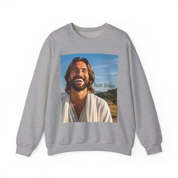 Crewneck Sweatshirt-with our inspirational "Just Jesus" Design!! Vintage Inspired Faith Apparel, Gospel Fashion Unisex Heavy - Image 10