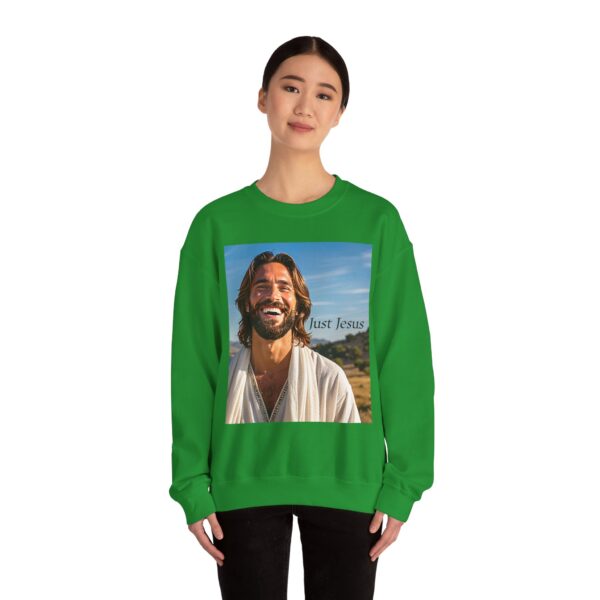Crewneck Sweatshirt-with our inspirational "Just Jesus" Design!! Vintage Inspired Faith Apparel, Gospel Fashion Unisex Heavy - Image 16