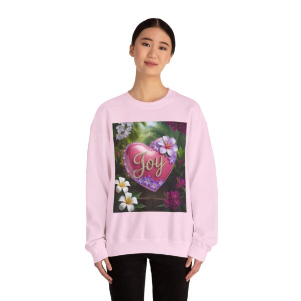 Crewneck Sweatshirt-with our inspirational "Joy" 'Solid Pink Heart' Design!! Vintage Inspired Faith Apparel, Gospel Fashion Unisex Heavy - Image 20