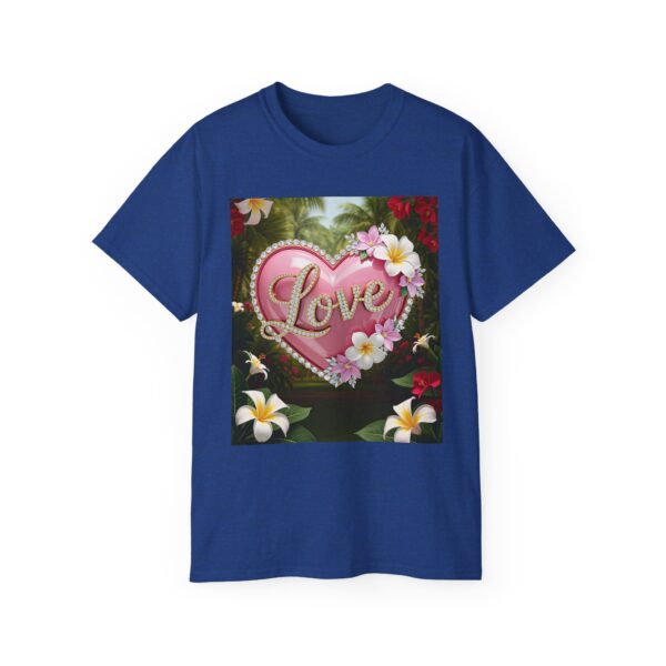 Our inspirational "Love" 'Solid Pink Heart' Design! on a Christian Unisex Cotton T-Shirt, Faith Spiritual Apparel, Love Gift - Image 21