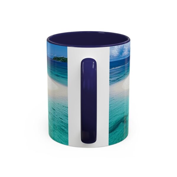 Our inspirational "Five Palm Island" Ceramic Accent Coffee Mug Design is Perfect for Wedding Gifts, Inspirational Decor - Image 8