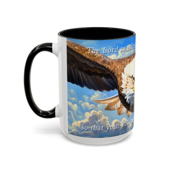 Our inspirational 'Soaring Eagle' and Psalm 103:5 'your youth is renewed like the eagles' design Ceramic Accent Coffee Mug Design is Perfect for Wedding Gifts, Inspirational Decor - Image 19