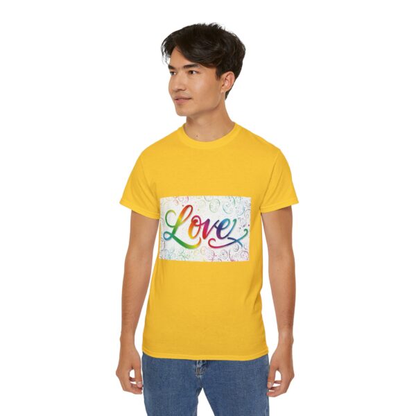 Our inspirational "Love" 'spirals' Design!! on a Christian Unisex Cotton T-Shirt, Faith Spiritual Apparel, Love Gift - Image 14