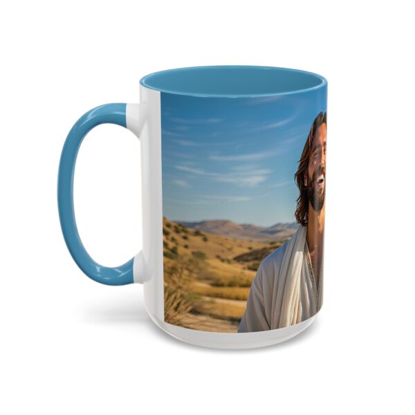 Our inspirational "Just Jesus" Ceramic Accent Coffee Mug Design is Perfect for Wedding Gifts, Inspirational Decor - Image 39