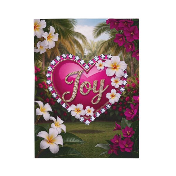 Our Beautiful "Joy" 'Solid Mauve Heart' Design Velveteen Plush Throw Blanket, Cozy Gift for Anniversary, Home Decor Bedding - Image 9