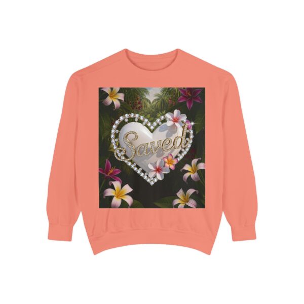 Sweatshirt Unisex with our Inspirational "Saved" 'Pure White Heart' Design! Faith Apparel Gospel Fashion Jumper, Pullover - Image 13