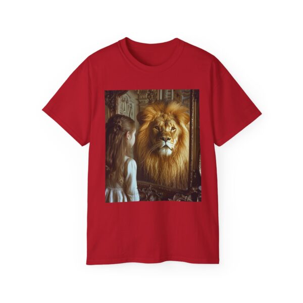 Our 'Lion in the Mirror' Inspirational Design Christian Faith Apparel Unisex Cotton T-Shirt Vintage, Lion of Judah and Aslan-Inspired Gift - Image 29