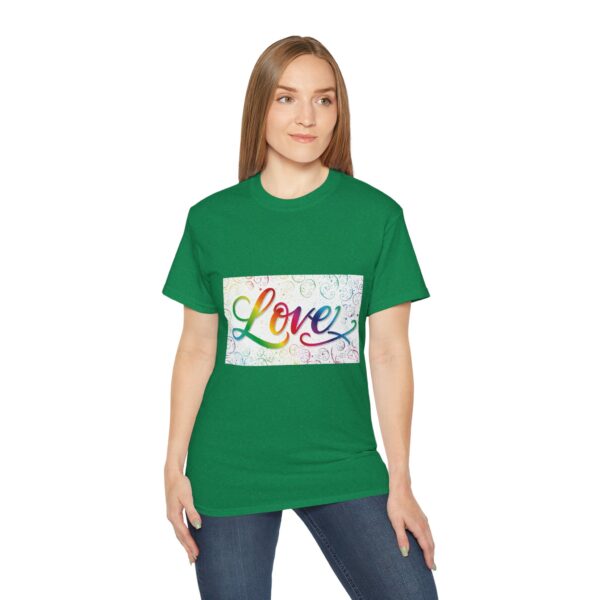 Our inspirational "Love" 'spirals' Design!! on a Christian Unisex Cotton T-Shirt, Faith Spiritual Apparel, Love Gift - Image 18