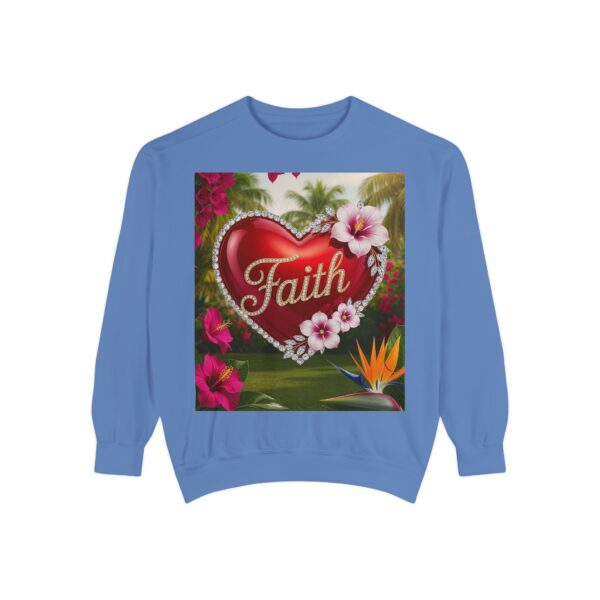 Sweatshirt Unisex Inspirational-With our "FAITH" 'Solid Red Heart' design! Beauty of Creation Tropical Beach Comfort, Jumper, Gift - Image 19