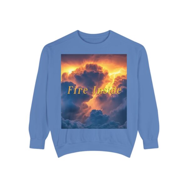 Sweatshirt Unisex Inspirational with our 'Storm Light' "Fire Inside" design! Beauty of Creation Tropical Storm, Jumper, Gift Nature Lovers - Image 22