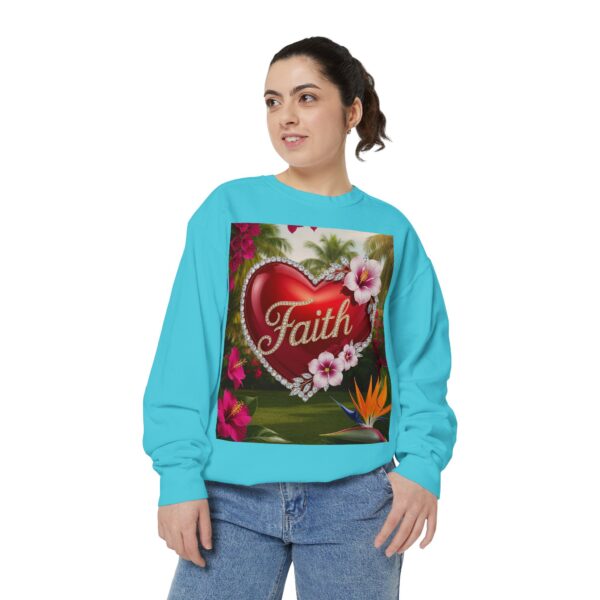 Sweatshirt Unisex Inspirational-With our "FAITH" 'Solid Red Heart' design! Beauty of Creation Tropical Beach Comfort, Jumper, Gift - Image 16