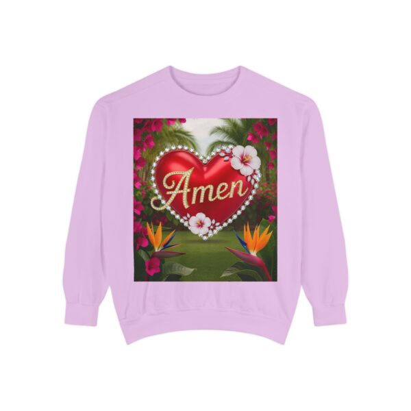 Sweatshirt Unisex Inspirational-With our beautiful "Amen" 'Solid Red Heart'- Faith Apparel, Unisex Top, Religious Gift, Comfort Wear, Church Event Style - Image 29