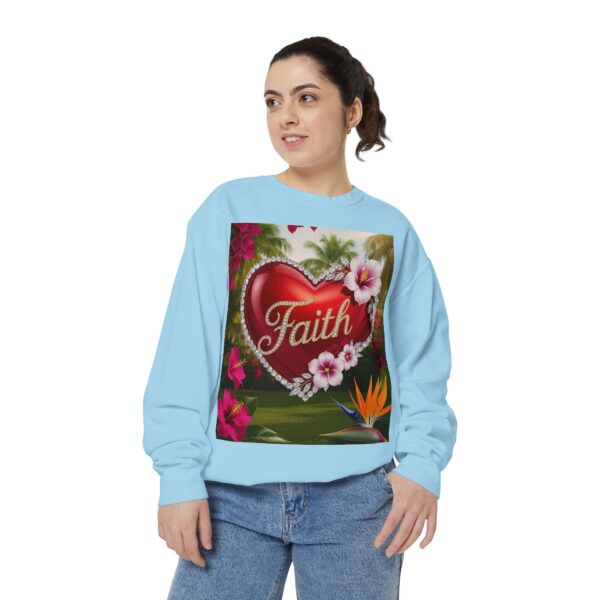 Sweatshirt Unisex Inspirational-With our "FAITH" 'Solid Red Heart' design! Beauty of Creation Tropical Beach Comfort, Jumper, Gift - Image 18