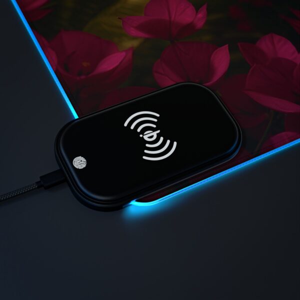 LED + Wireless Charger Gaming Mouse Pad with "Hope" 'Diamond Ring Heart' Design, Gaming Desk Accessory, Tech Gift, Home Office Gamer Essentials - Image 9