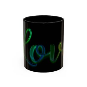 Our inspirational "Love" 'light in darkness' Ceramic Accent Coffee Mug Design is Perfect for Wedding Gifts, Inspirational Decor
