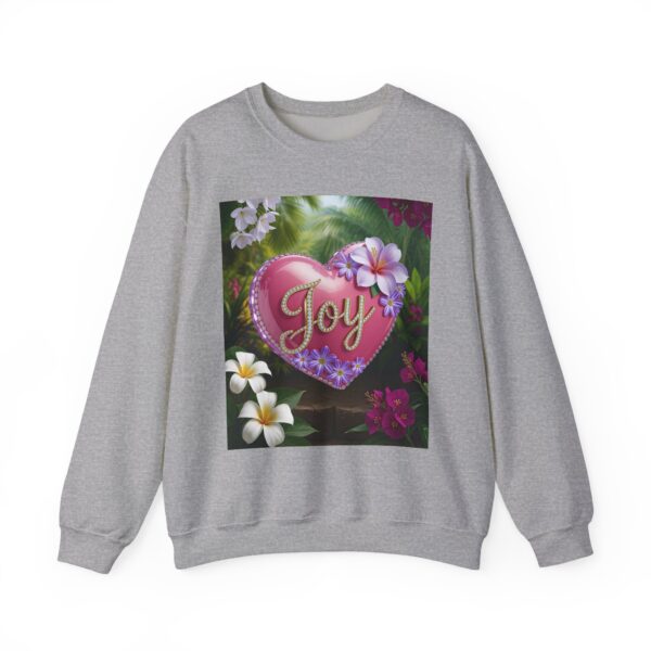 Crewneck Sweatshirt-with our inspirational "Joy" 'Solid Pink Heart' Design!! Vintage Inspired Faith Apparel, Gospel Fashion Unisex Heavy - Image 10