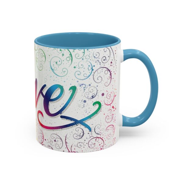Our inspirational "Love" 'spirals' Ceramic Accent Coffee Mug Design is Perfect for Wedding Gifts, Inspirational Decor - Image 34
