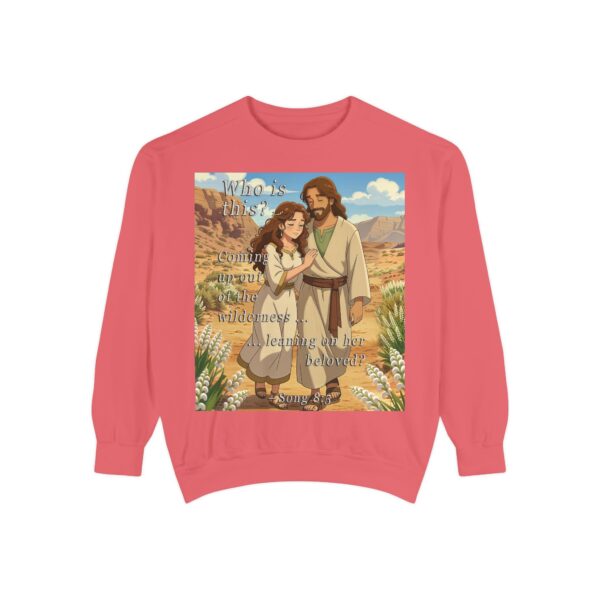 Sweatshirt Unisex Inspirational-with our "Who is this?" from Song of Solomon 8:5 design in ANIME style! Faith Apparel Gospel Fashion Jumper, Pullover - Image 40