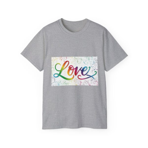 Our inspirational "Love" 'spirals' Design!! on a Christian Unisex Cotton T-Shirt, Faith Spiritual Apparel, Love Gift - Image 9