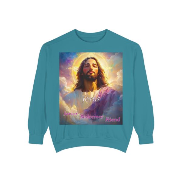 Sweatshirt Unisex our inspirational 'Jesus: Savior, Redeemer, Friend' design! Faith Apparel Gospel Fashion Jumper, Pullover - Image 23