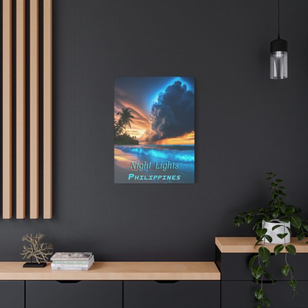 Inspirational matte Canvas Wall Art,  "Night Lights-Philippines" design! Beauty of Creation Tropical Beach Home Decor, Uplifting Artwork - Image 9