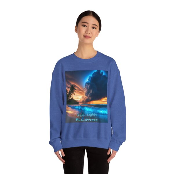 Crewneck Sweatshirt with our "Night Lights-Philippines" design! Tropical Beach Beauty of Creation Inspirational Sweatshirt Unisex - Image 22