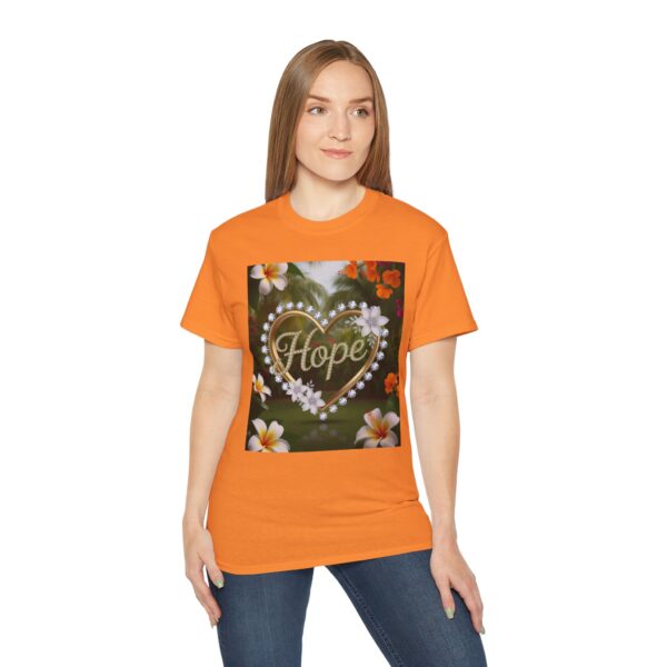Our "Hope" Inspirational 'Diamond Ring Heart' Design Vintage Christian Faith Apparel Unisex Cotton T-Shirt, Thoughtful Quote, Philippians 4:8 - Image 10