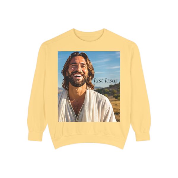 Sweatshirt Unisex with our inspirational  "Just Jesus" Design!! Faith Apparel Gospel Fashion Jumper, Pullover - Image 15