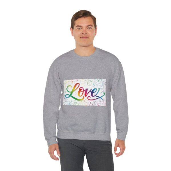 Crewneck Sweatshirt-with our inspirational "Love" 'spirals' Design!! Vintage Inspired Faith Apparel, Gospel Fashion Unisex Heavy - Image 12