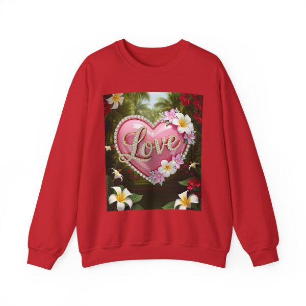 Crewneck Sweatshirt-with our inspirational "Love" 'Solid Pink Heart' Design!! Vintage Inspired Faith Apparel, Gospel Fashion Unisex Heavy - Image 21