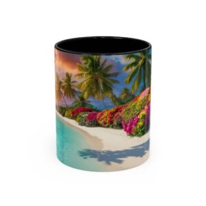 Our inspirational 'Philippine Flower Beach' Ceramic Accent Coffee Mug Design is Perfect for Wedding Gifts, Inspirational Decor
