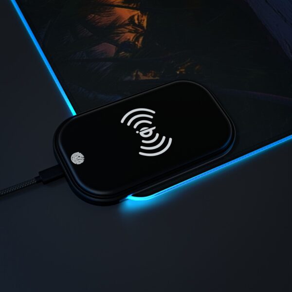 LED + Wireless Charger Gaming Mouse Pad with 'Night Lights-Philippines' Design, Gaming Desk Accessory Tech Gift Home Office Gamer Essentials - Image 12