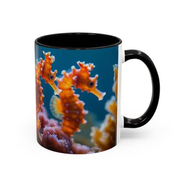 Our 'Seahorses' design Accent Coffee Mug, Perfect for Wedding Gifts, Inspirational Decor Beauty of God's Creation Tea Ceramic - Image 3